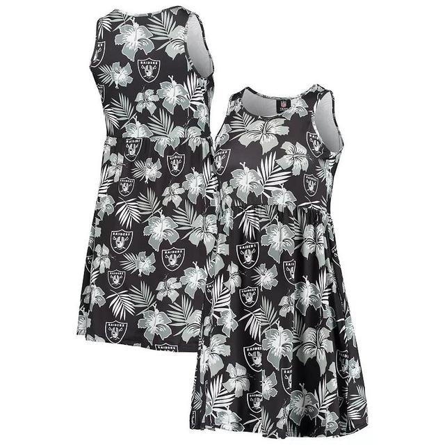 Womens FOCO Black Las Vegas Raiders Floral Sundress Product Image