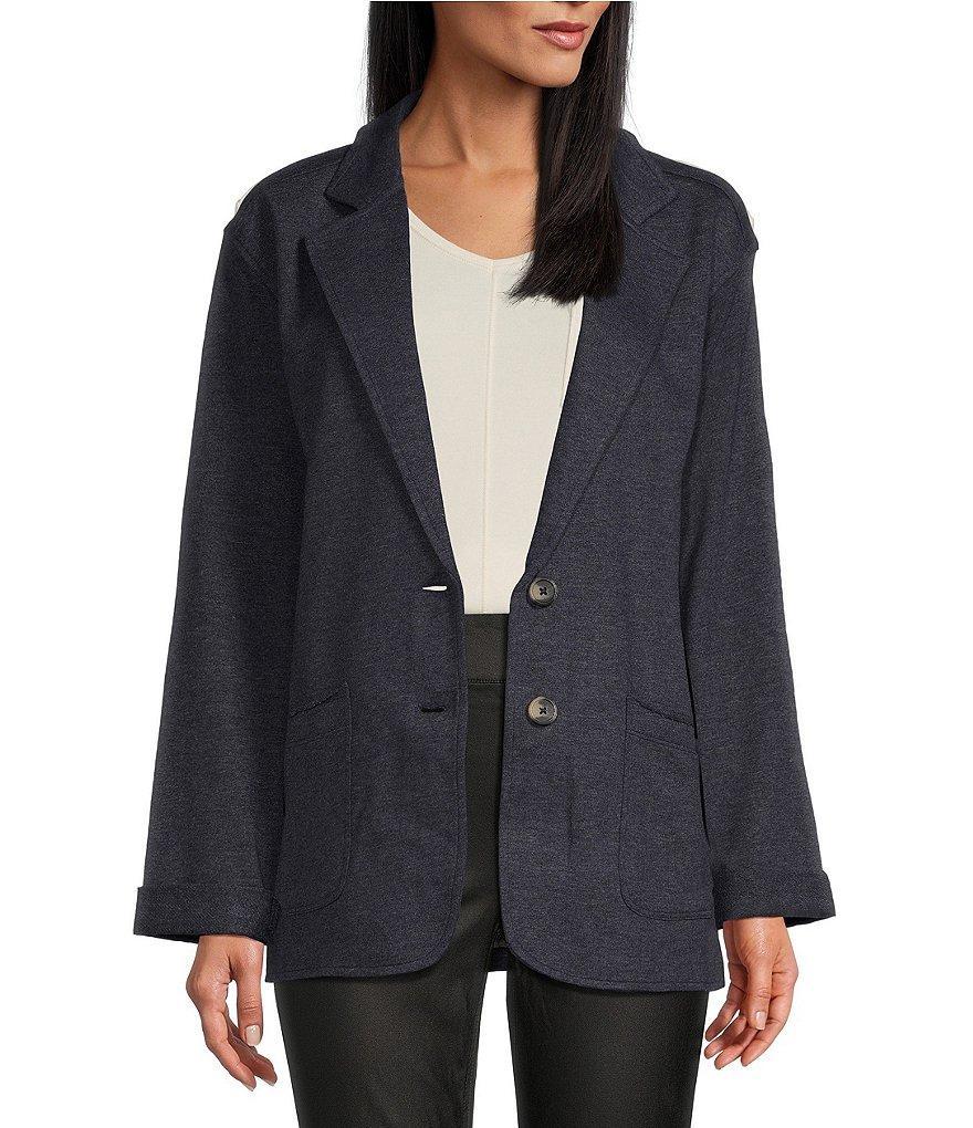 Westbound Long Sleeve Button Front Collared Blazer Product Image