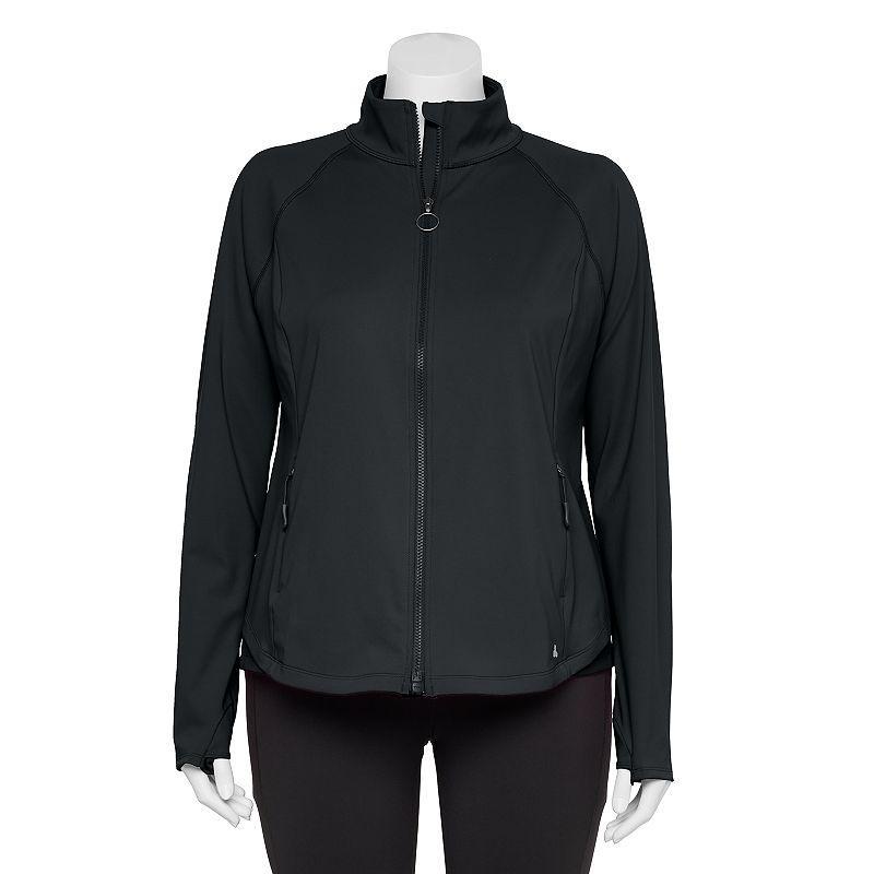 Plus Size Tek Gear Adaptive Ultrastretch Performance Jacket, Womens Dark Green Product Image