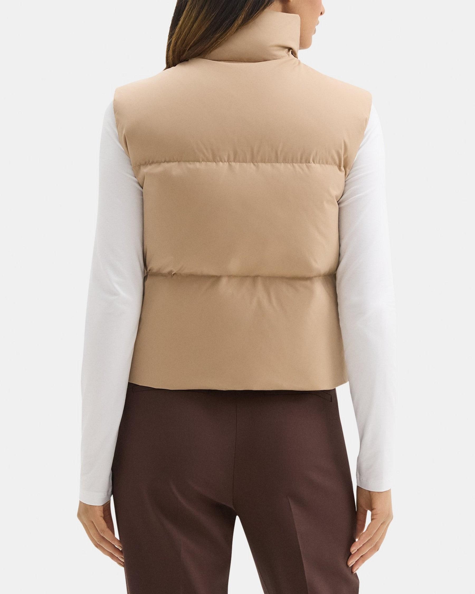 Cropped Puffer Vest in City Poly Product Image