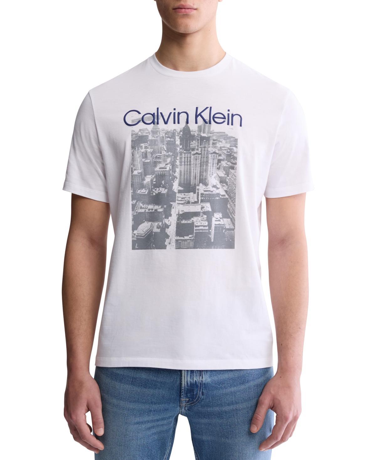 Calvin Klein Mens Faded City Logo Graphic T-Shirt Product Image