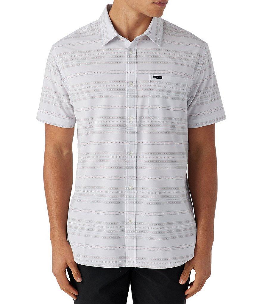 O'Neill Standard Fit Short Sleeve TRVLR UPF Traverse Striped Woven Shirt Product Image