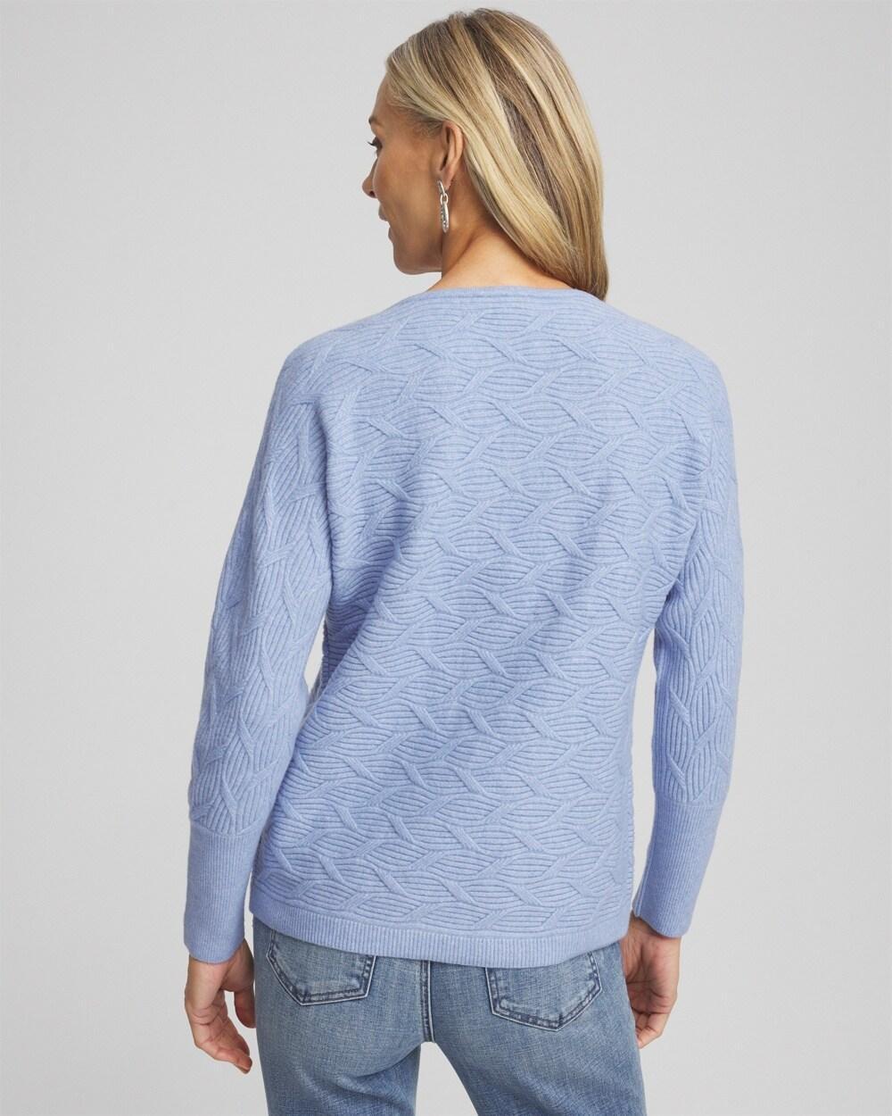 V-Neck Cable-knit Pullover Sweater Product Image