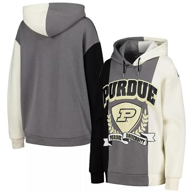 Womens Gameday Couture Black Purdue Boilermakers Hall of Fame Colorblock Pullover Hoodie Product Image