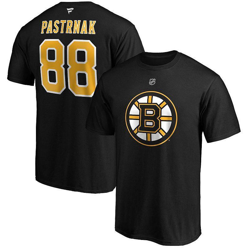 Mens Fanatics David Pastrnak Black Boston Bruins Big and Tall Name and Number T-shirt Product Image