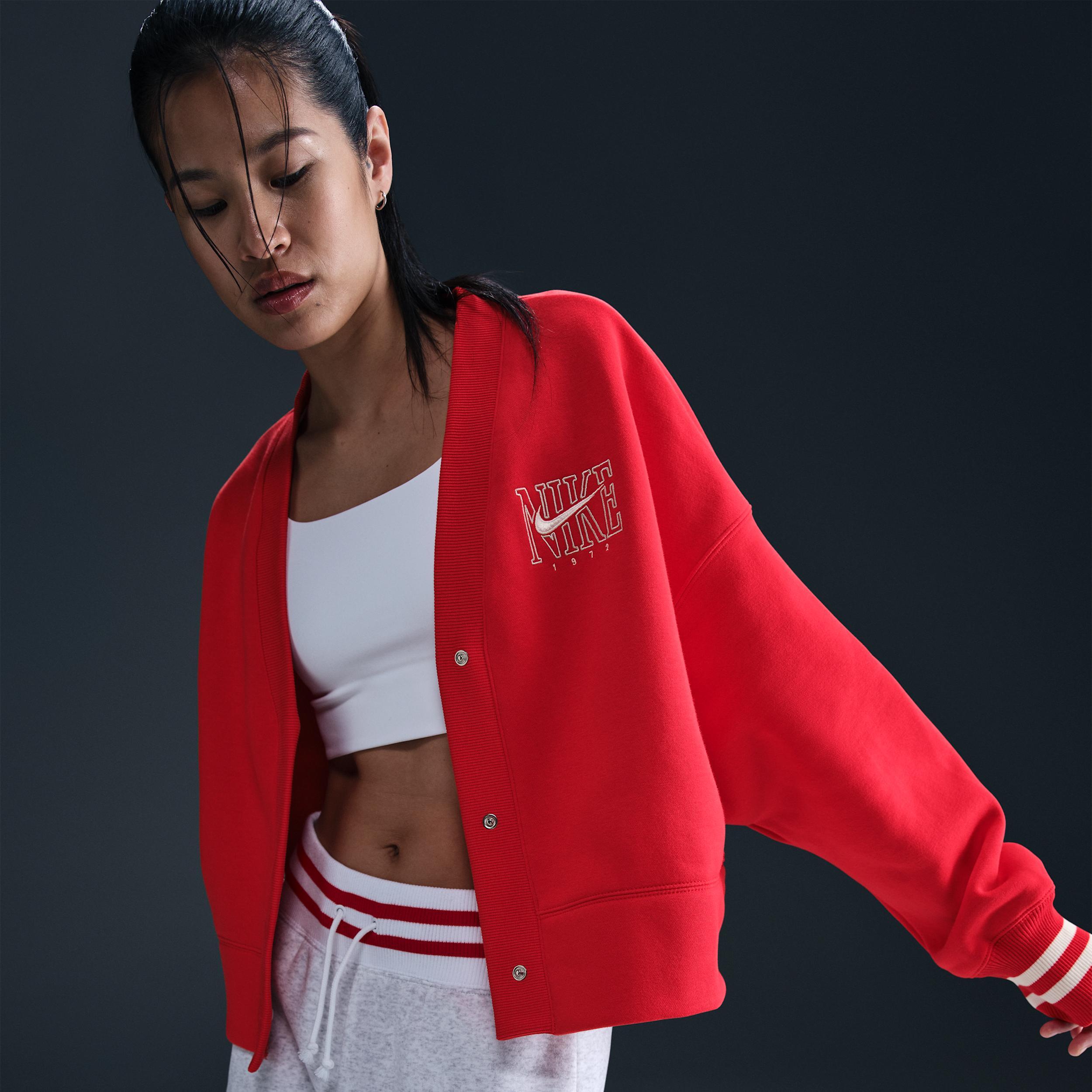 Nike Sportswear Phoenix Fleece Women's Over-Oversized Graphic Cardigan Product Image