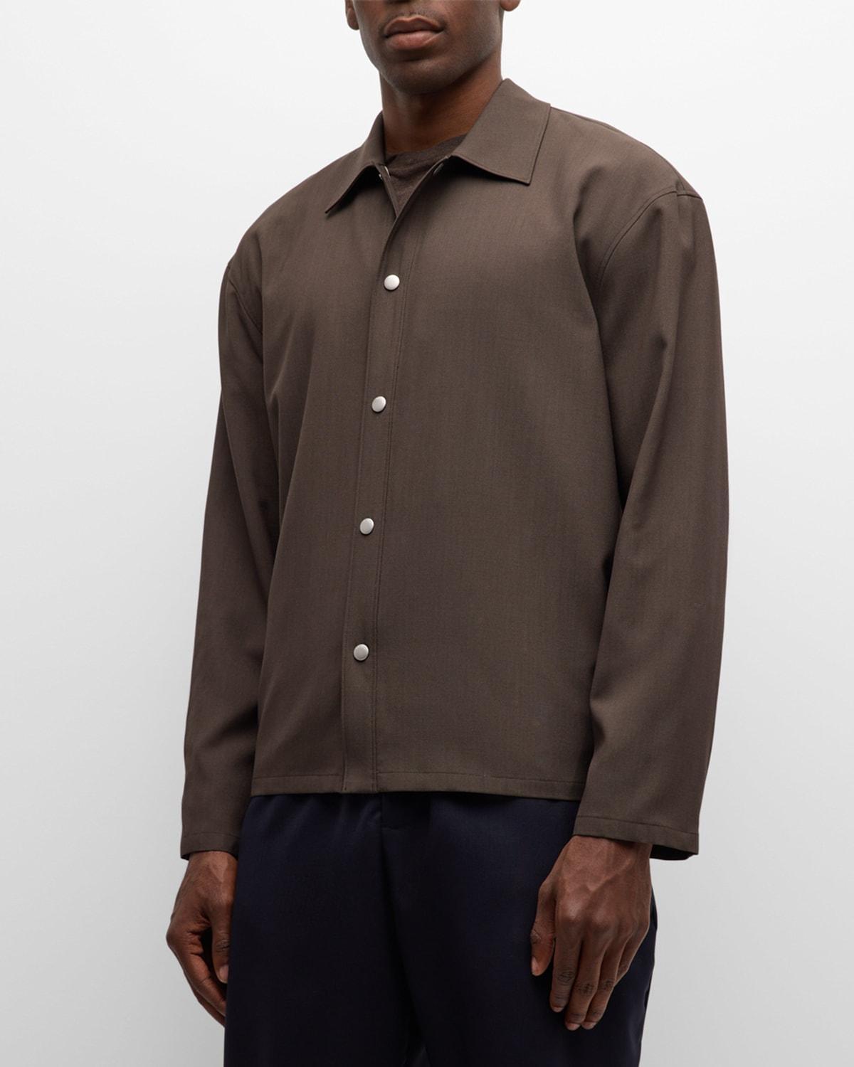 Men's Snap-Front Wool Overshirt Product Image