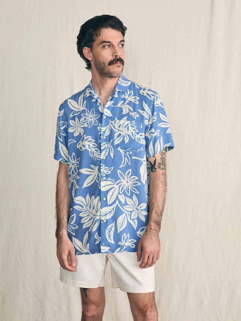 Short-Sleeve Surfrider Rayon Camp Shirt - Sky Floral product image