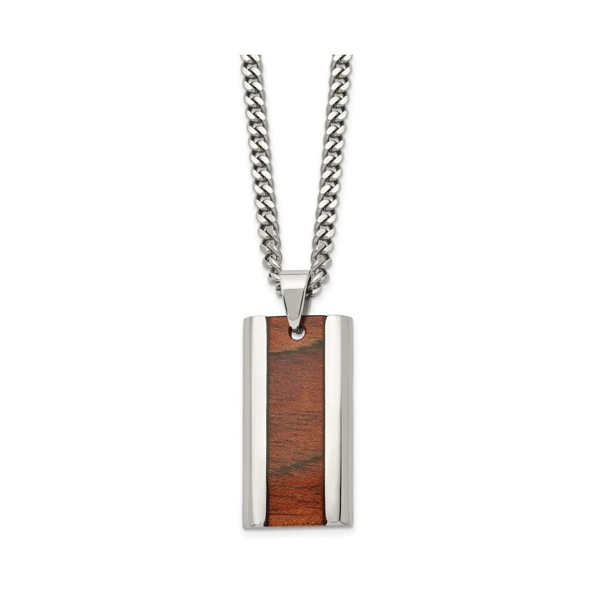 Mens Gentlemens Classics(tm) Wood Inlay Enameled Necklace Product Image