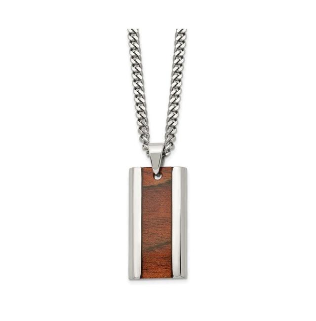 Mens Gentlemens Classics(tm) Wood Inlay Enameled Necklace Product Image