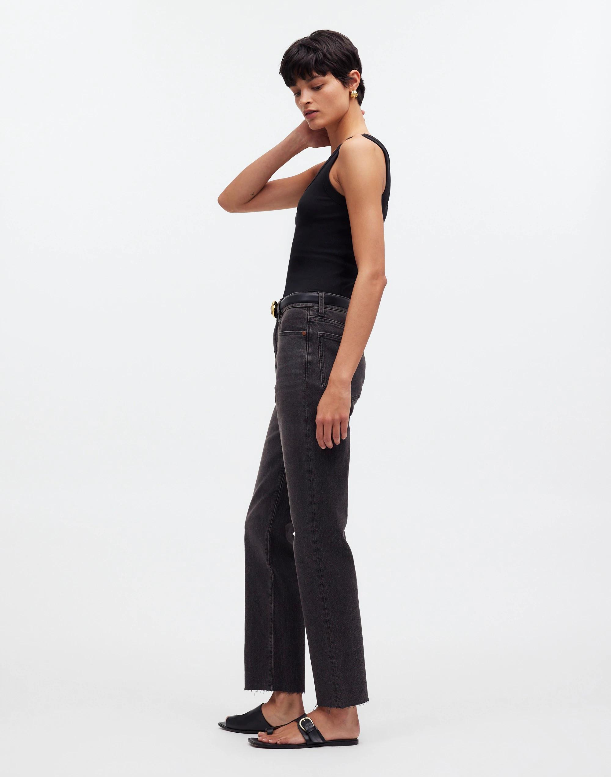 The '90s Straight Crop Jean in Washed Black product image