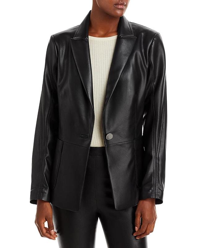 Womens Benji Faux Leather Blazer Jacket Product Image