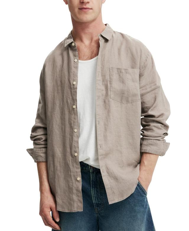 Cotton On Mens Linen Long Sleeve Shirt Product Image