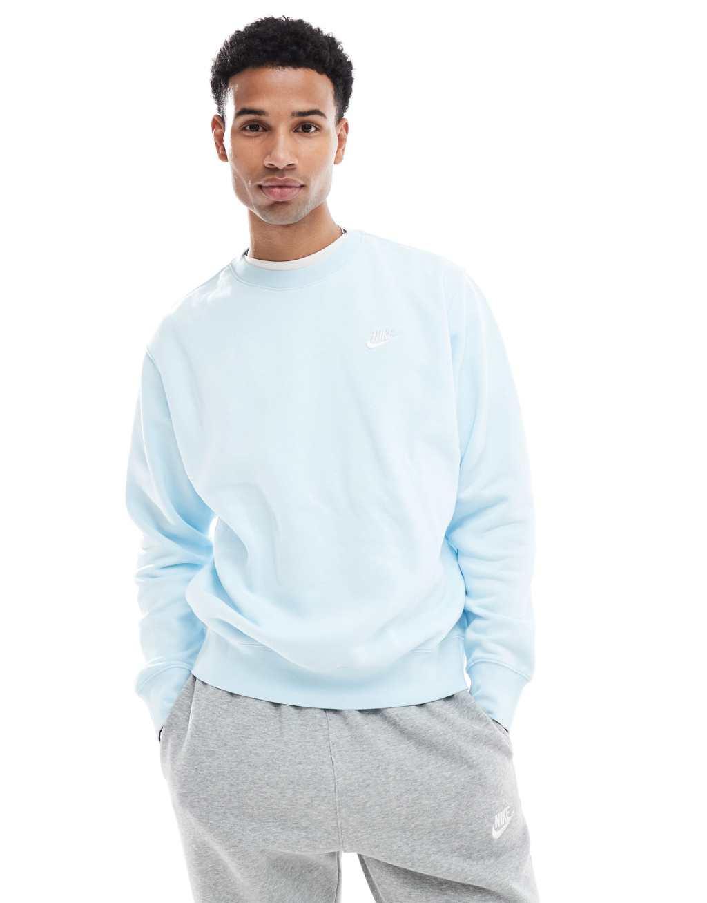 Nike Club sweatshirt in light blue Product Image