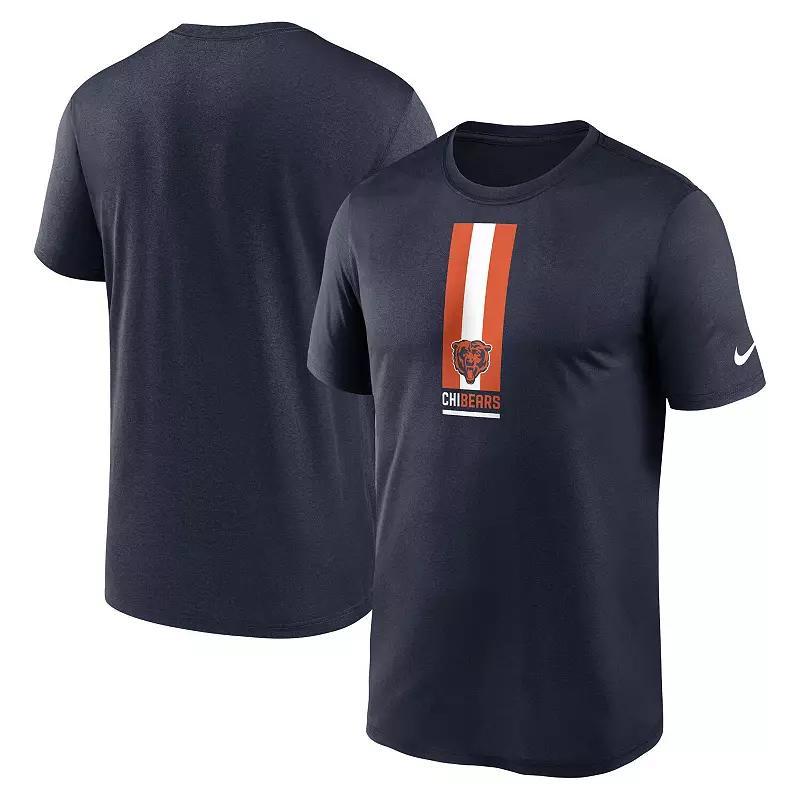 Mens Nike Chicago Bears Vertical Split Legend Performance T-Shirt Blue Product Image