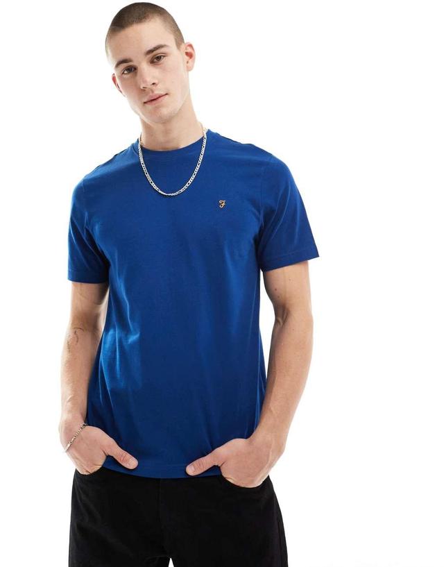 Farah Danny cotton t-shirt in blue Product Image