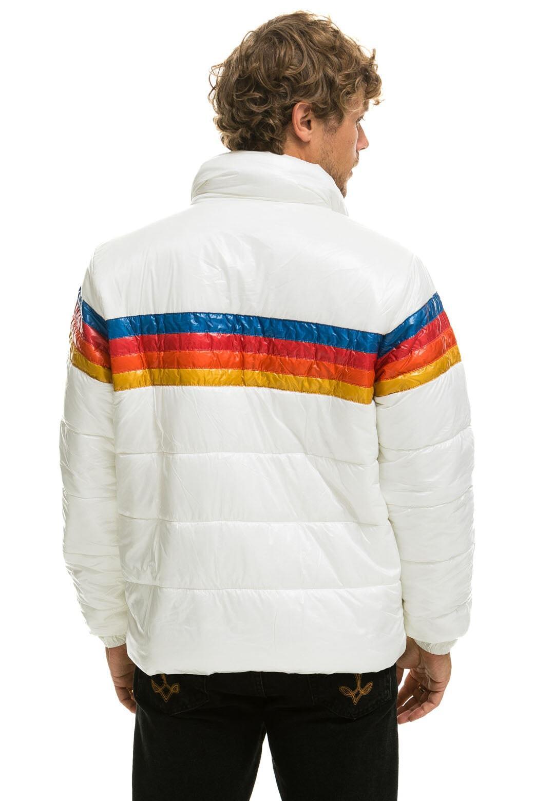 4 STRIPE LUXE TRAVELER JACKET - GLOSSY WHITE Male Product Image