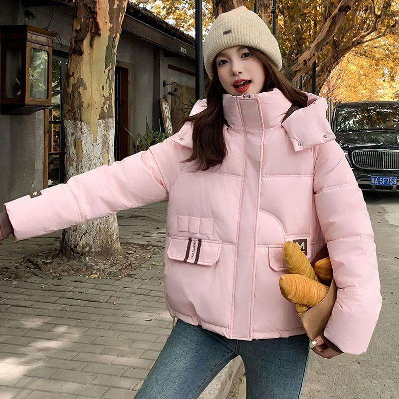 Turtleneck Zip-Up Puffer Jacket Product Image