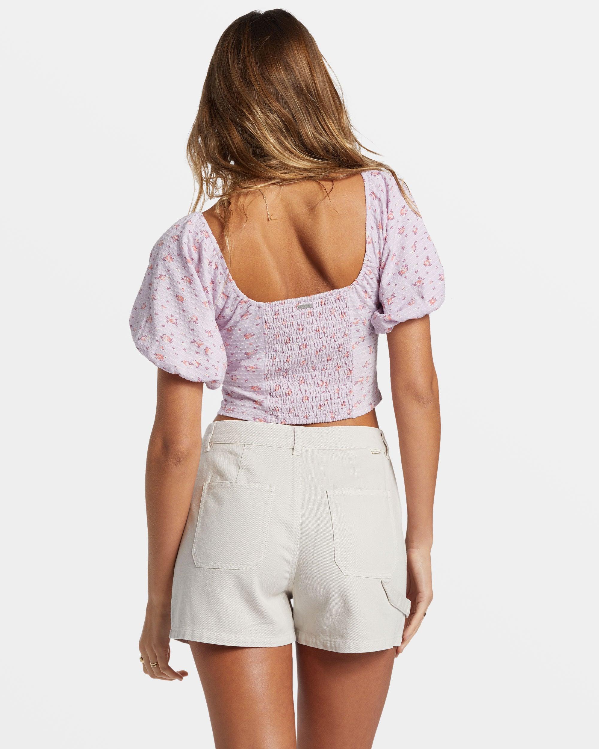 Posy Crop Top - Iced Lavender Female Product Image