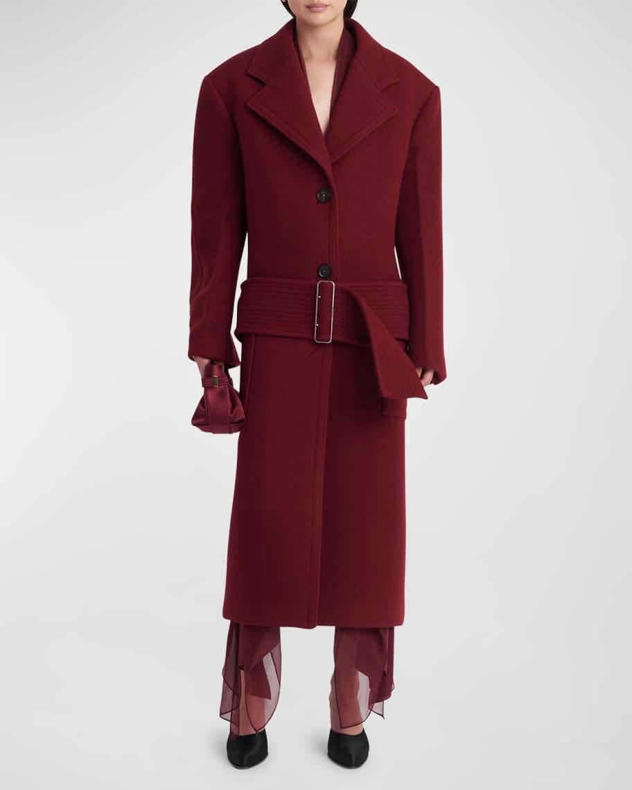 Wool-Cashmere Belted Single-Breasted Overcoat Product Image