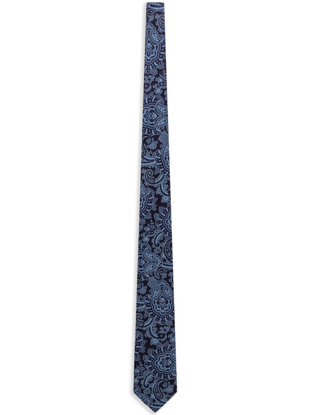 ETRO Paisley Printed Tie In Blue Product Image