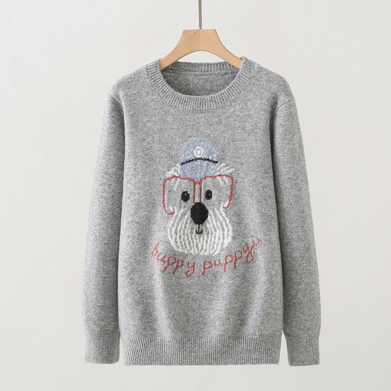 Crewneck Dog Face Sweater Product Image