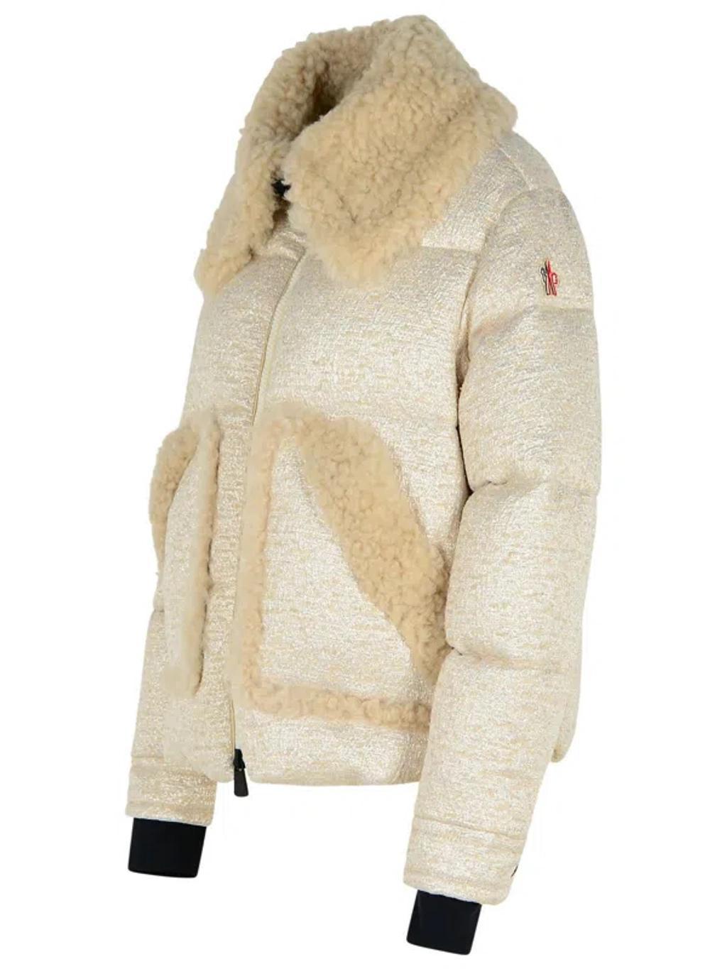 MONCLER 'stowe' White Polyester Blend Down Jacket Product Image