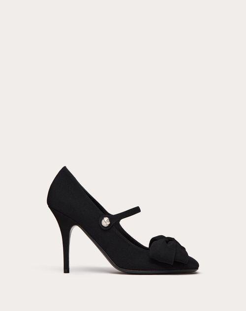 VALENTINO GARAVANI BOWJANE MARY-JANE PUMPS IN CREPE FABRIC 100MM Product Image