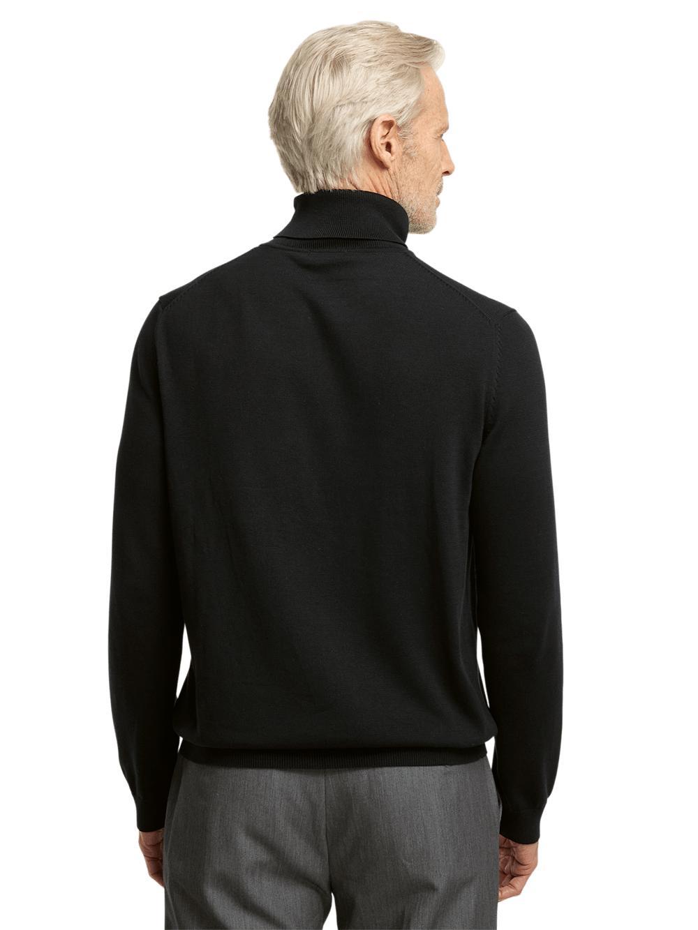 Supima Cotton Turtleneck - Black Product Image