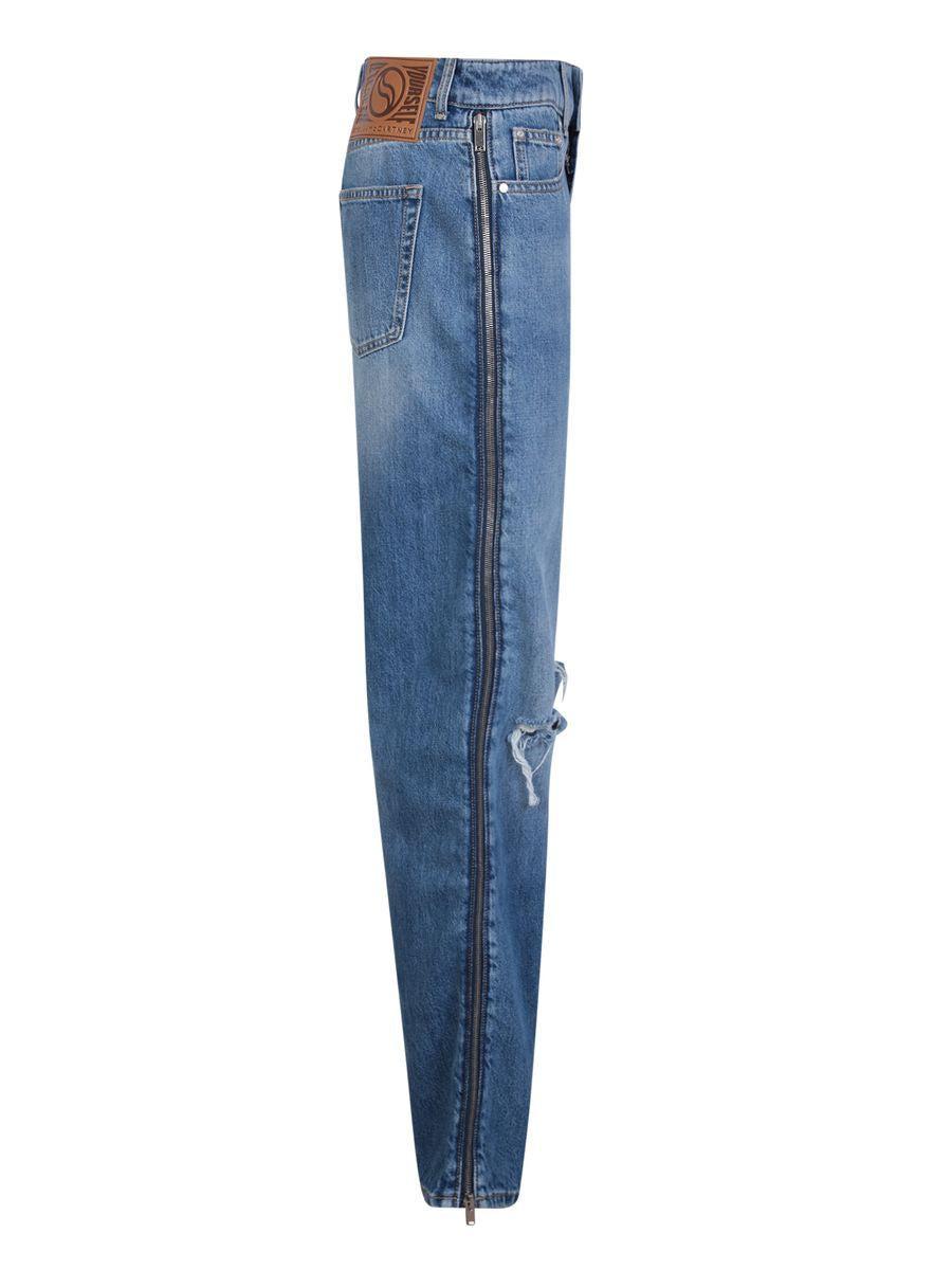 High-waist Straight Jeans In Blue Product Image