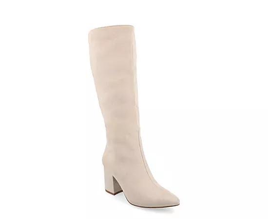 Journee Collection Tru Comfort Foam Womens Ameylia Knee High Boots Ivory Product Image