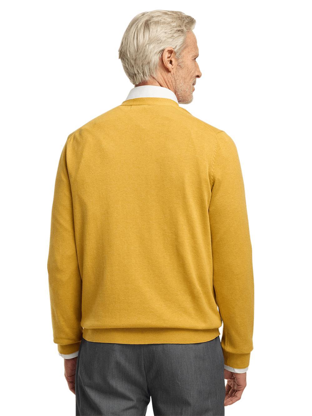 Supima Cotton Button Front Cardigan - Mustard Product Image