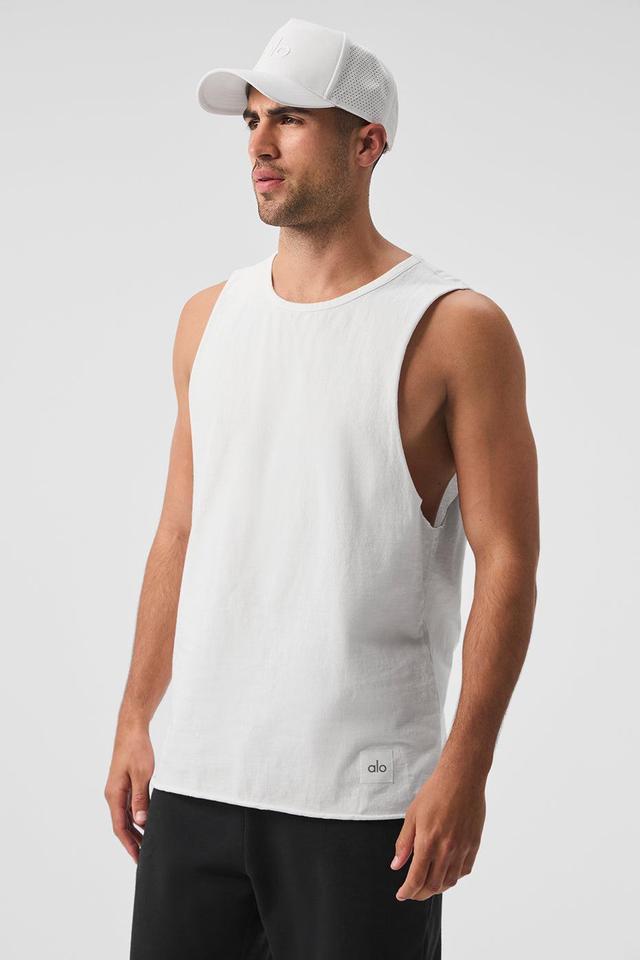 Society Raw Edge Tank - White Male Product Image