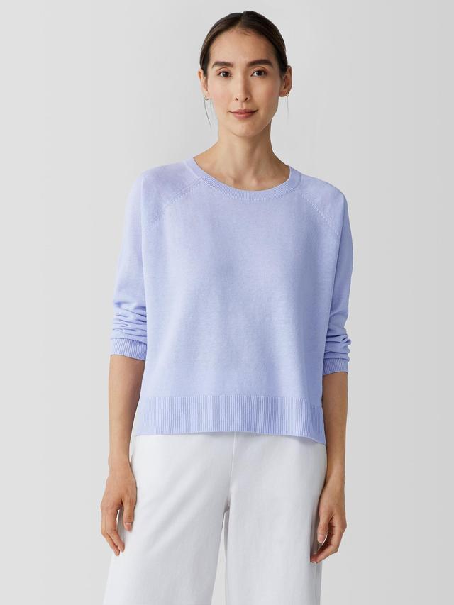 EILEEN FISHER Organic Linen Cotton Raglan-Sleeve Topfemale Product Image