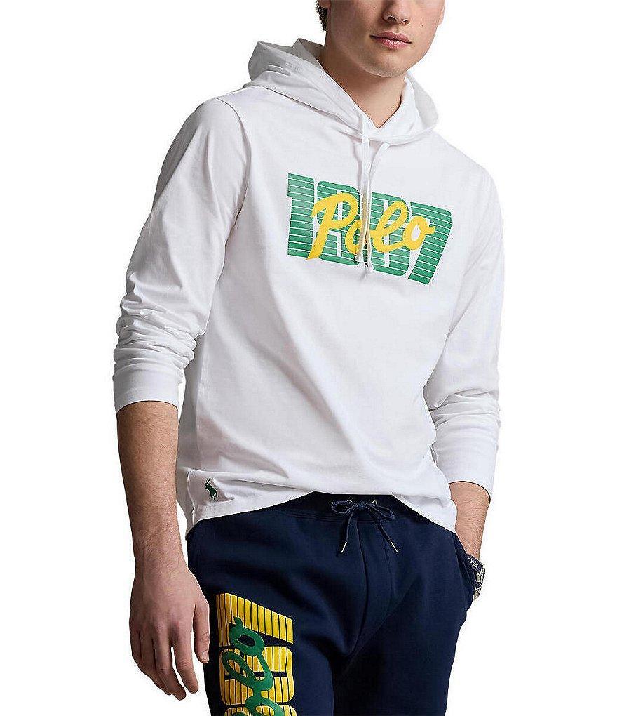 Polo Ralph Lauren Logo Jersey Long Sleeve Hoodie T-Shirt Product Image