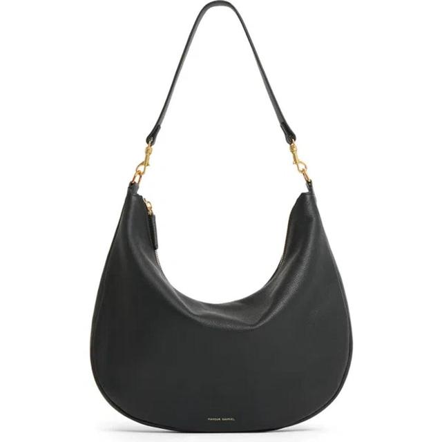 MANSUR GAVRIEL Swing Leather Hobo Bag In Black Product Image