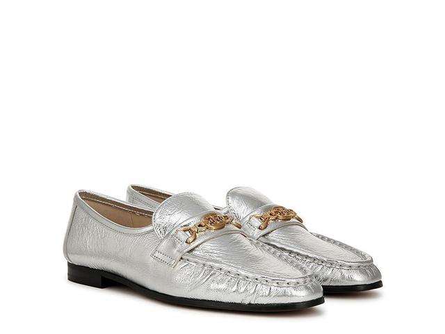 Womens Lucca Textured Metallic Leather Loafers Product Image