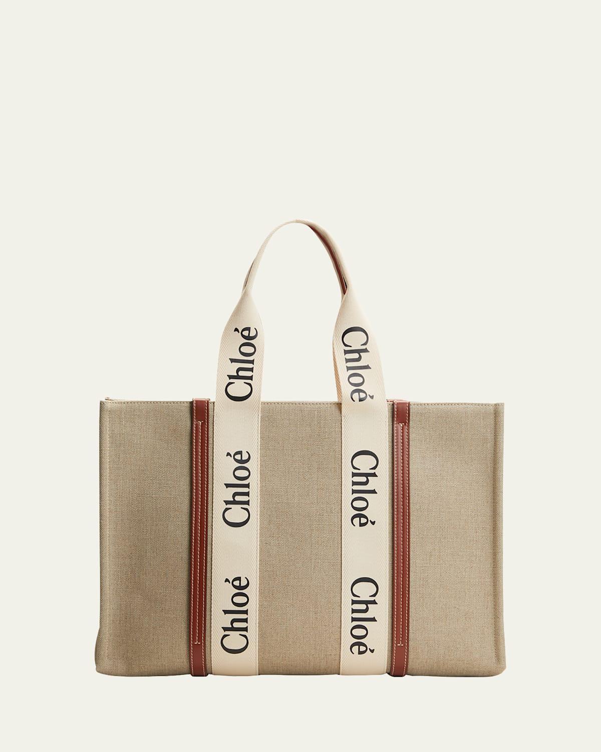 Woody Large Tote Bag in Linen Product Image