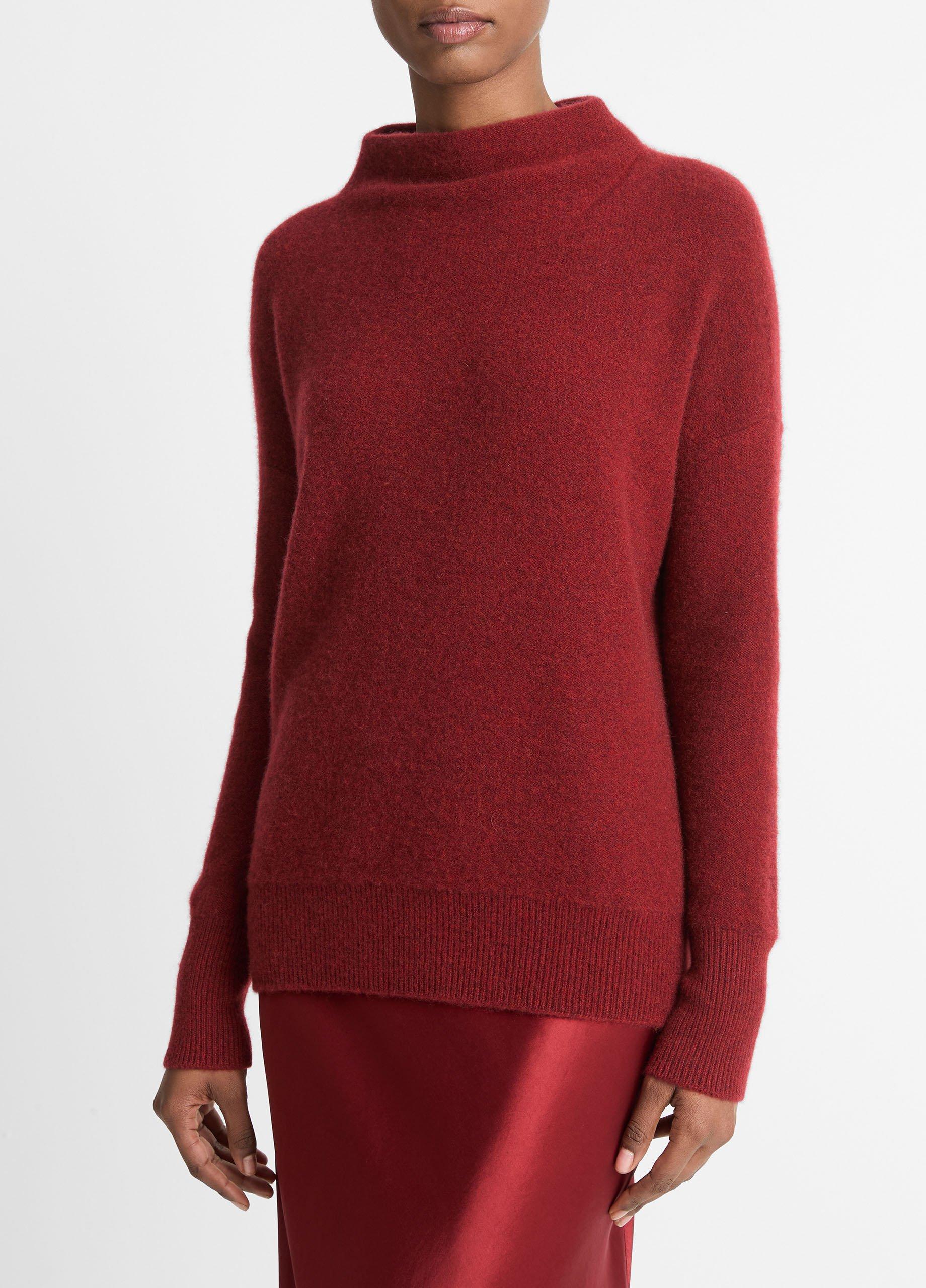 Plush Cashmere Funnel Neck Sweater Product Image