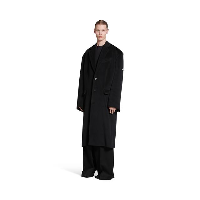 Skater Tailored Coat in Black Product Image