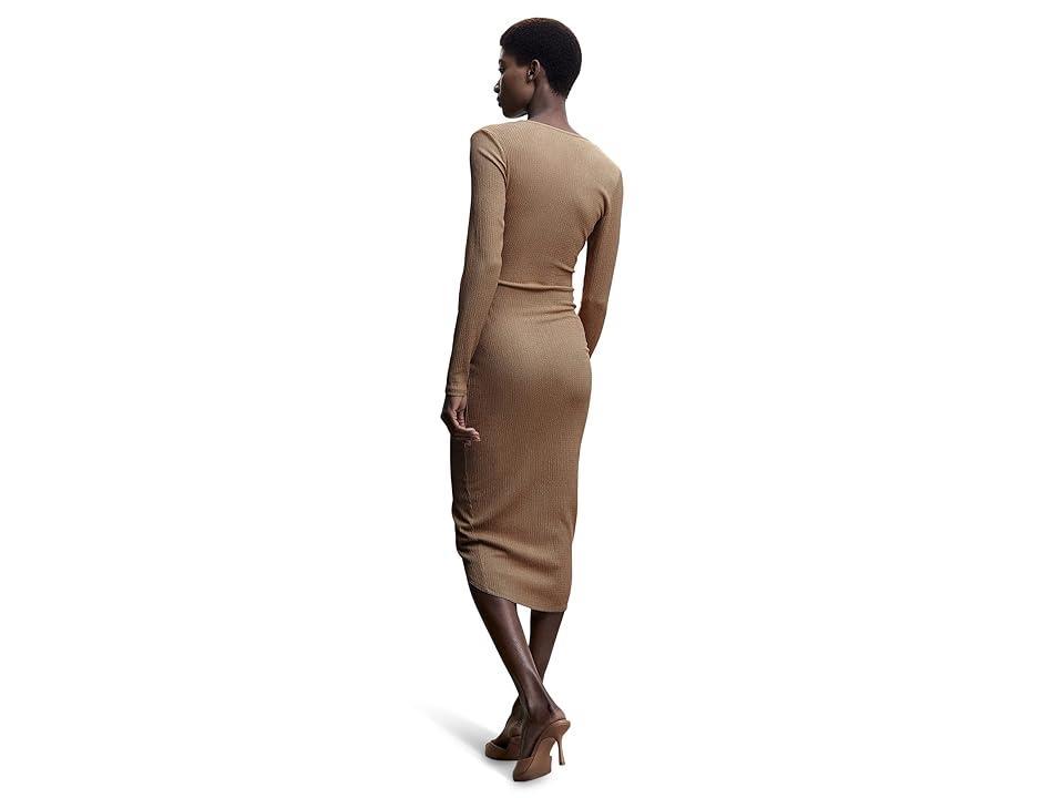 MANGO Amazing Dress (Sand) Women's Clothing Product Image