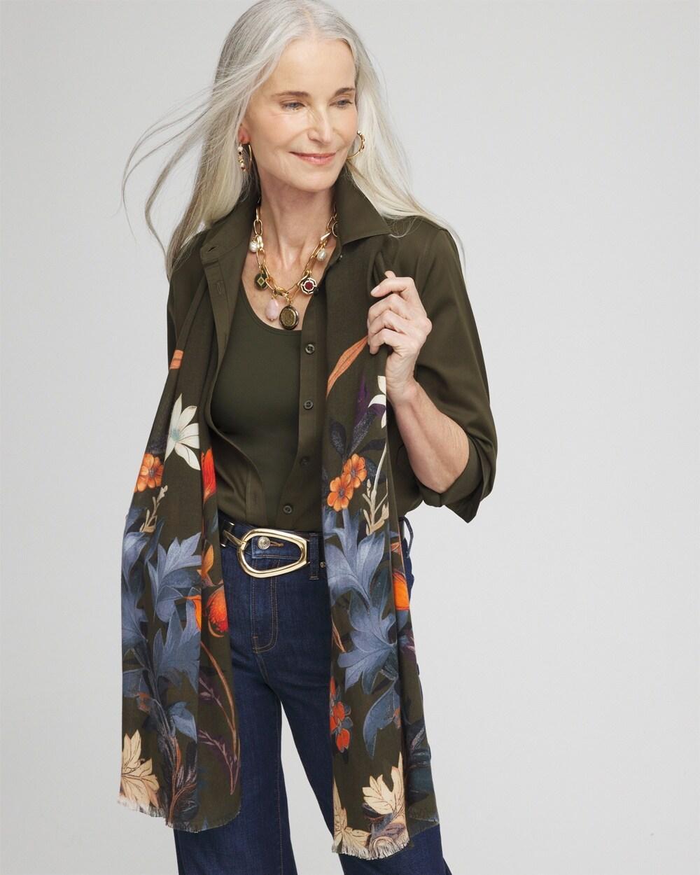 Autumn Floral Oblong Scarf Product Image