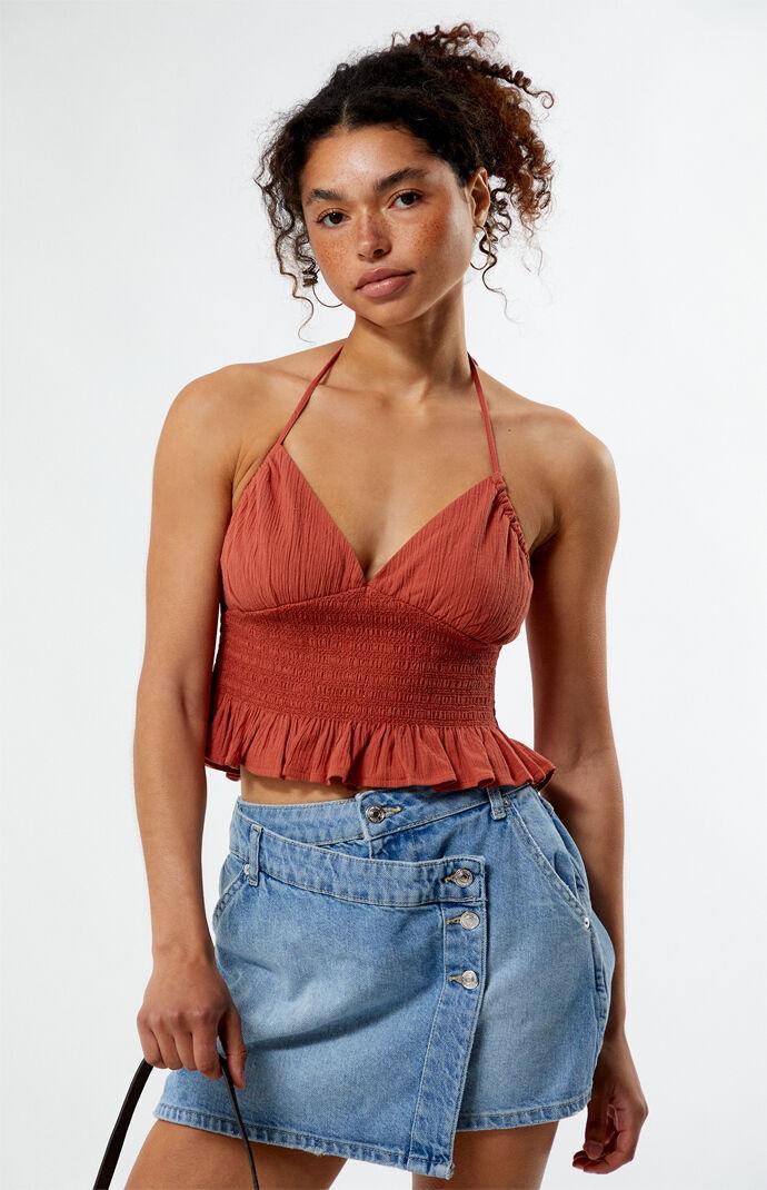 Women's Smocked Halter Top Product Image