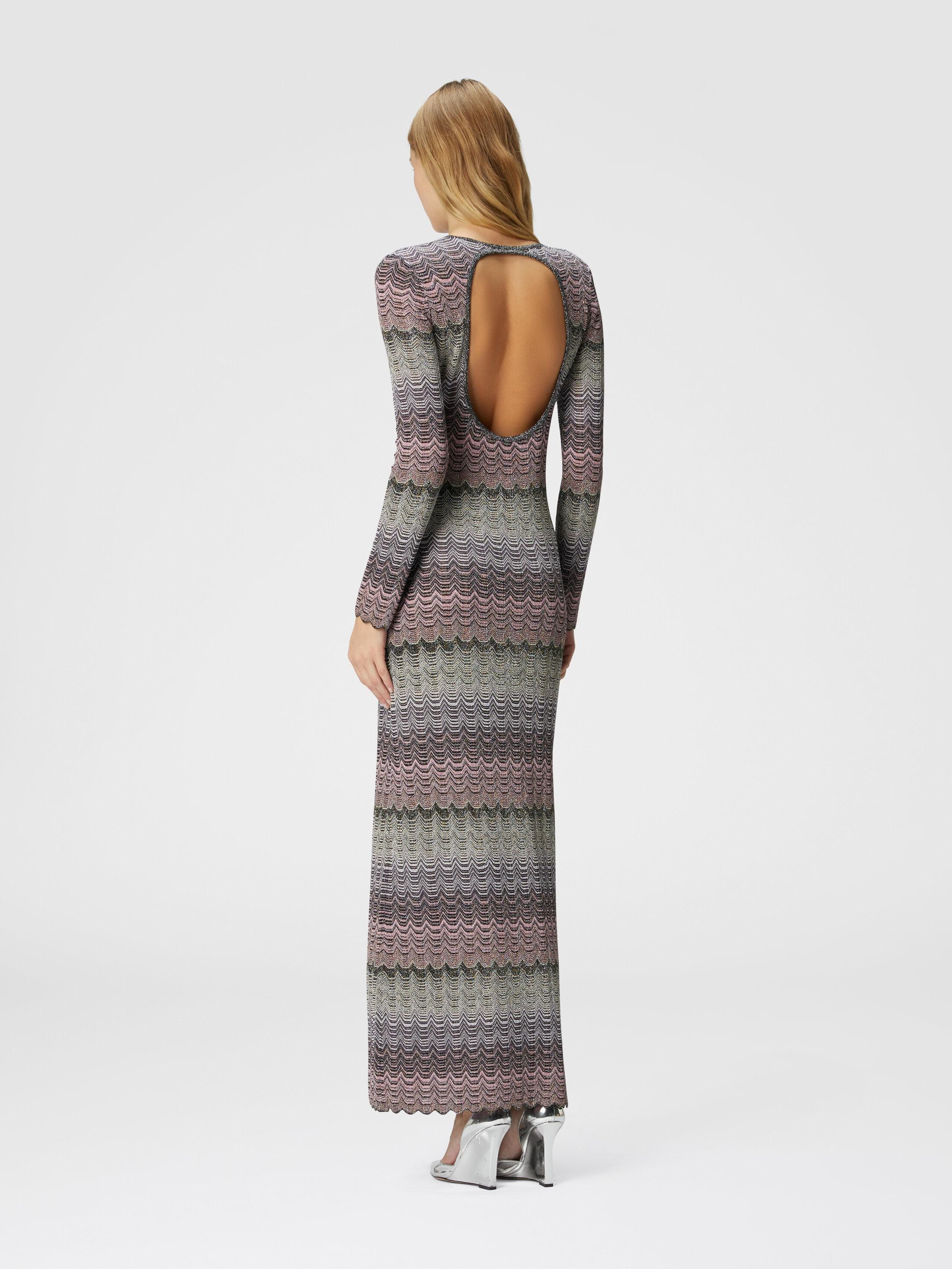 Long dress with lamé Greek motif Product Image