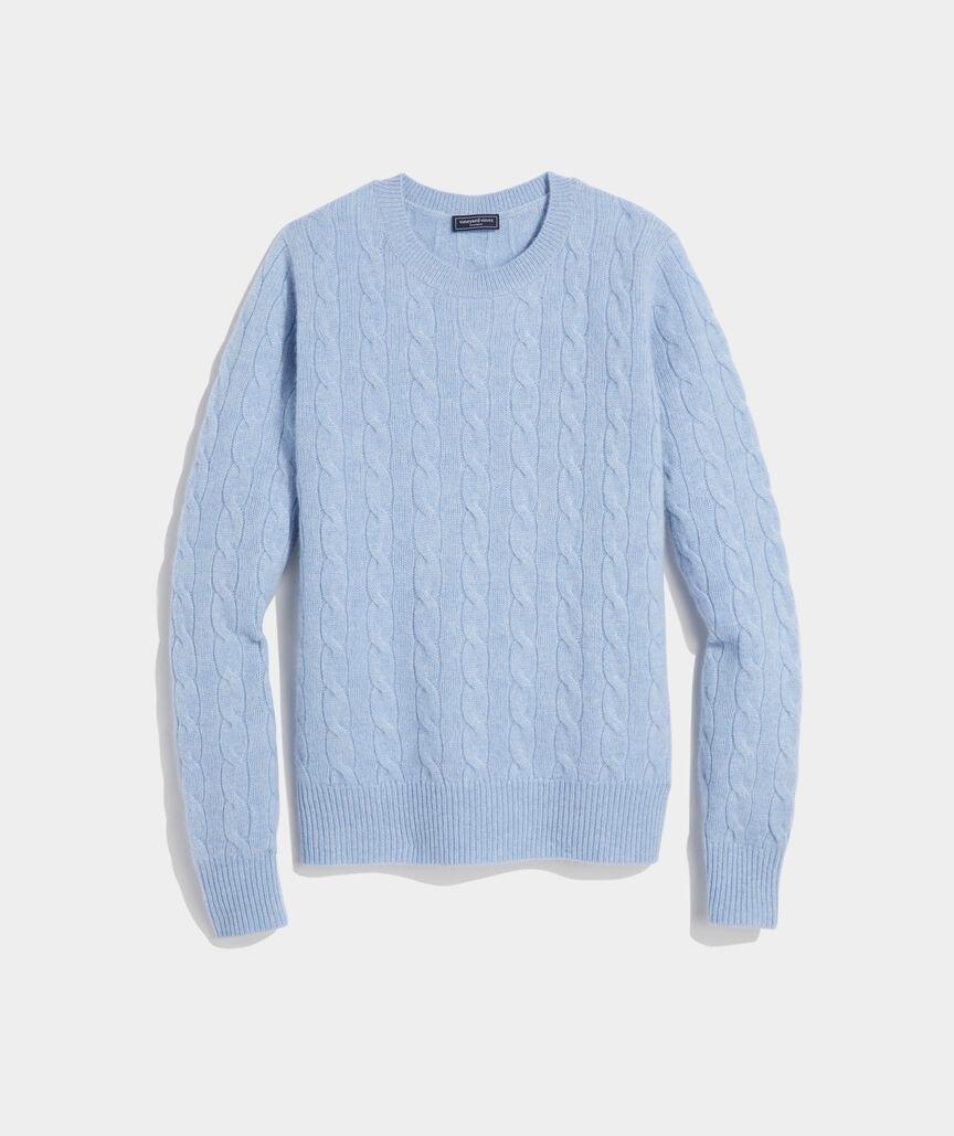 Cashmere Classic Cable Crewneck Sweater Product Image