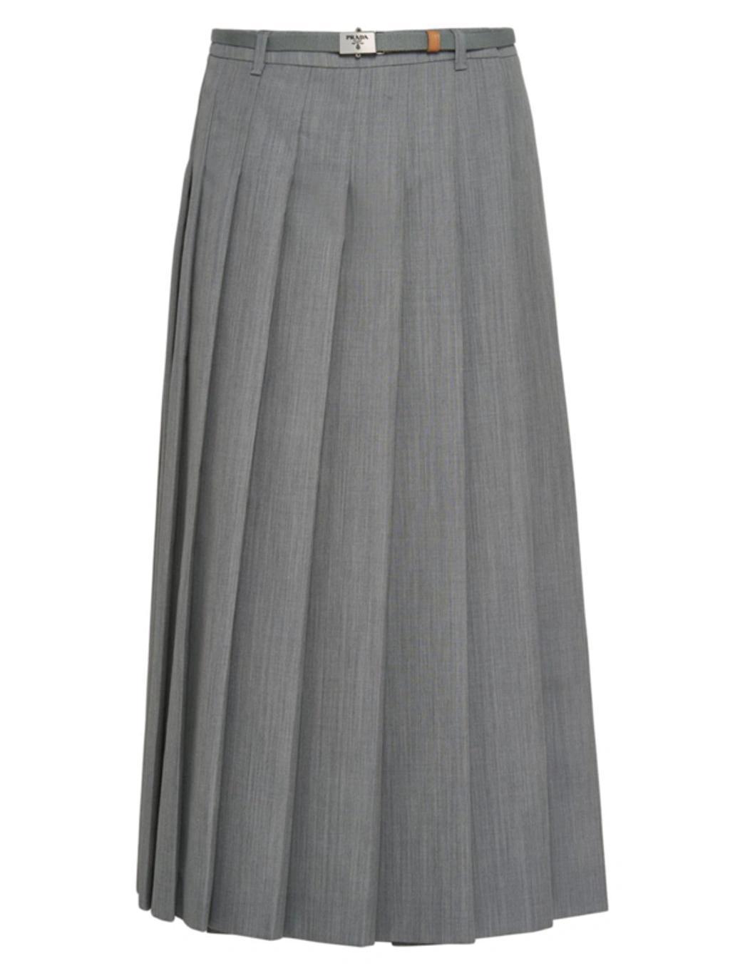 Pleated wool skirt Product Image