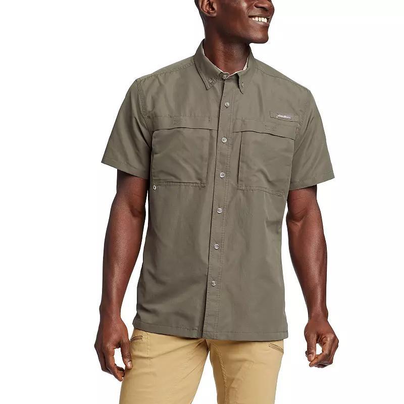 Big & Tall Eddie Bauer Ripstop Guide Short Sleeve Button Down Shirt, Mens Dusty Pink Product Image