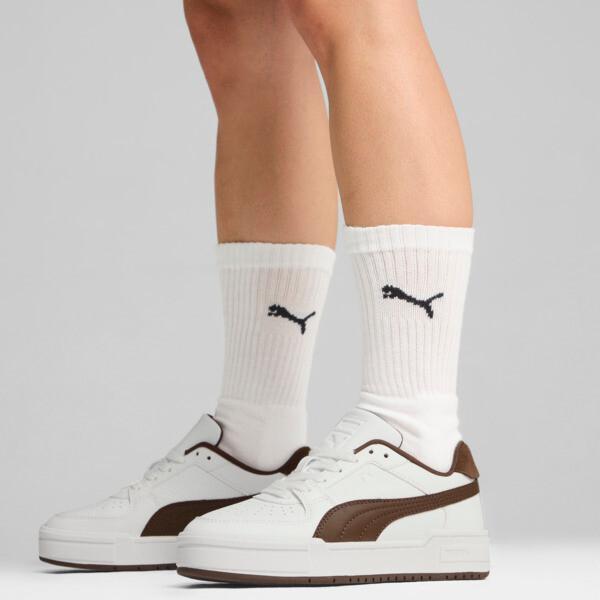 PUMA CA Pro Women's Sneakers in White/Espresso Brown Product Image