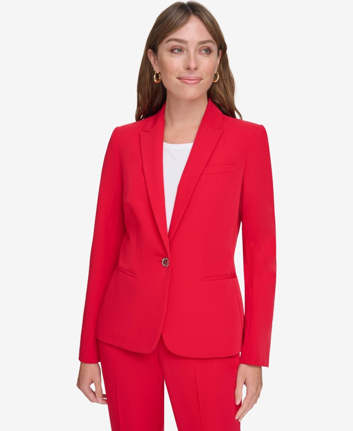 Tommy Hilfiger Womens One-Button Blazer Product Image