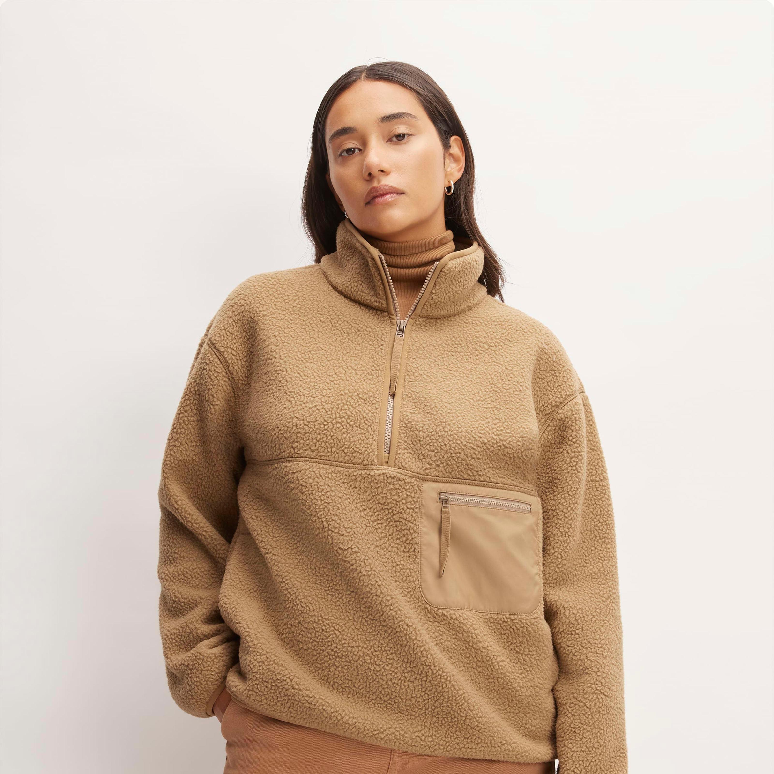 Womens ReNew Fleece Oversized Half-Zip Sweater by Everlane product image